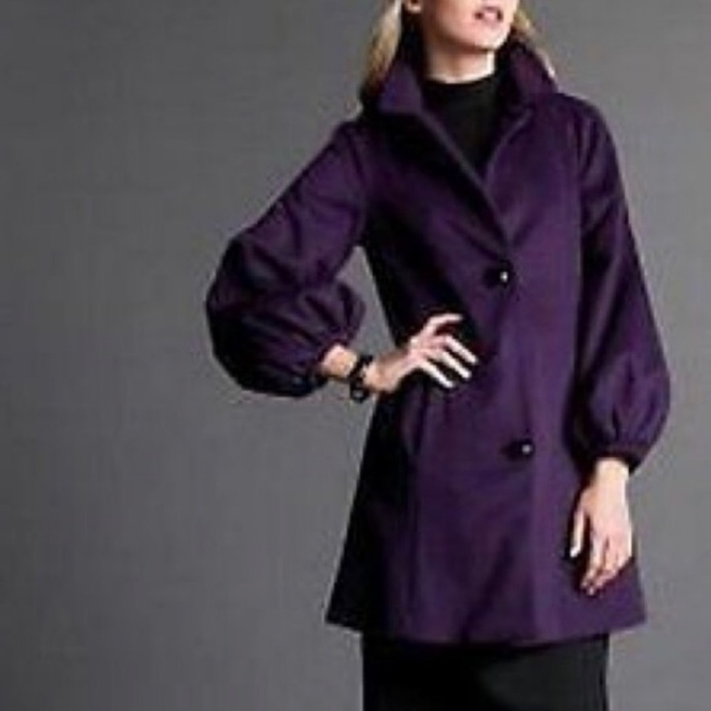 Purple Banana Republic Wool Coat (small)